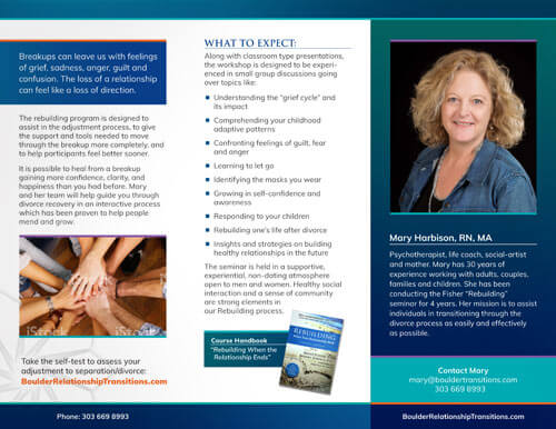 Boulder Relationship Transitions Brochure: Part of Full Company Branding Project