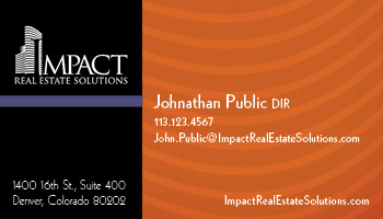 Impact Real Estate: Business Card Design Option