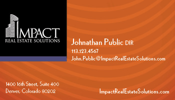 Impact Real Estate: Business Card Design Option