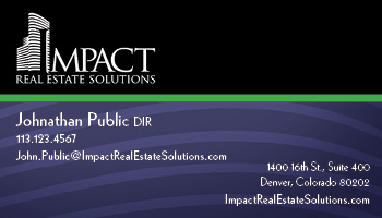 Impact Real Estate: Business Card Design Option