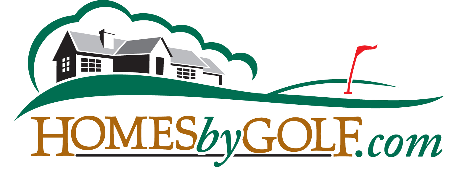Homes by Golf Real Estate Company Logo Design