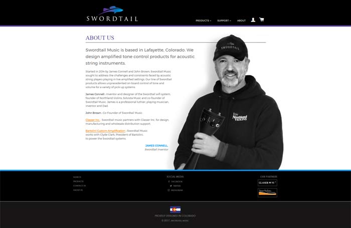 Swordtail Music E-Commerce Web Site Design & Branding Project